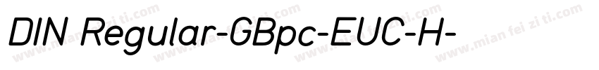 DIN Regular-GBpc-EUC-H字体转换